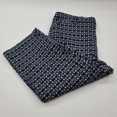 Gloria Vanderbilt Khaki Unlimited Capri Pants Womens 12 Blue Ikat Print Cropped 