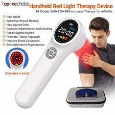 LLLT Cold Laser Therapy Red Light Device 24 Diodes for Back Pain Relief Home Use