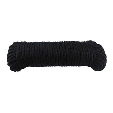 9mm Black Nylon Rope,100feet 3/8inch Paracord Braided Utility Rope,Polypropyl...
