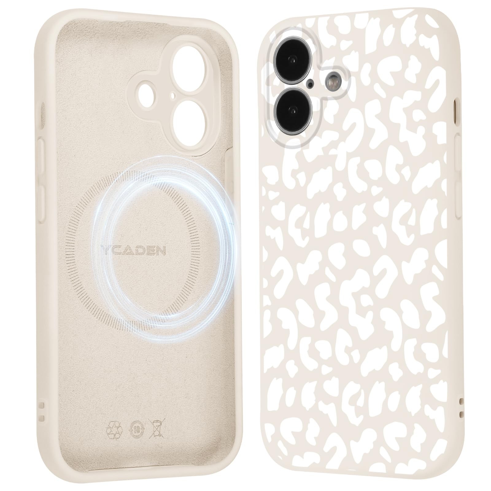 Coque aimantée iPhone 17 au design esthétique vache et léo
