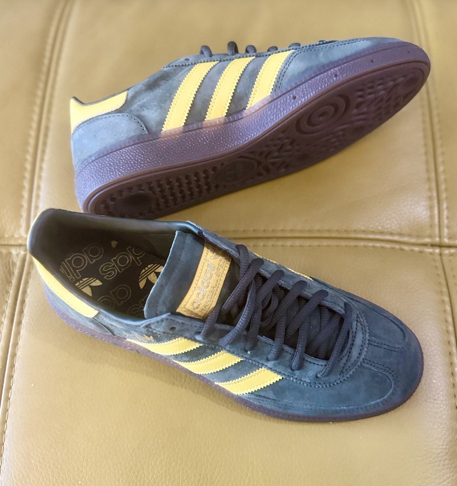 🔥adidas Originals Handball Spezial Trainers Night Cargo Yellow UK 8 Rare🔥 image 8