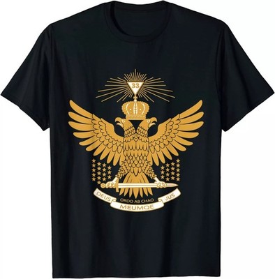 NEW LIMITED Mens 33rd Degree Masonic Scottish Rite Wings Up Father's Day T-Shirt