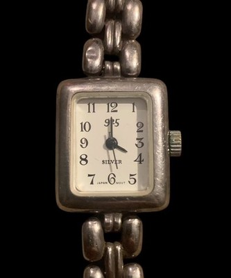 Vintage Hallmarked Sterling Silver (.925) Ladies' Rectangular Watch