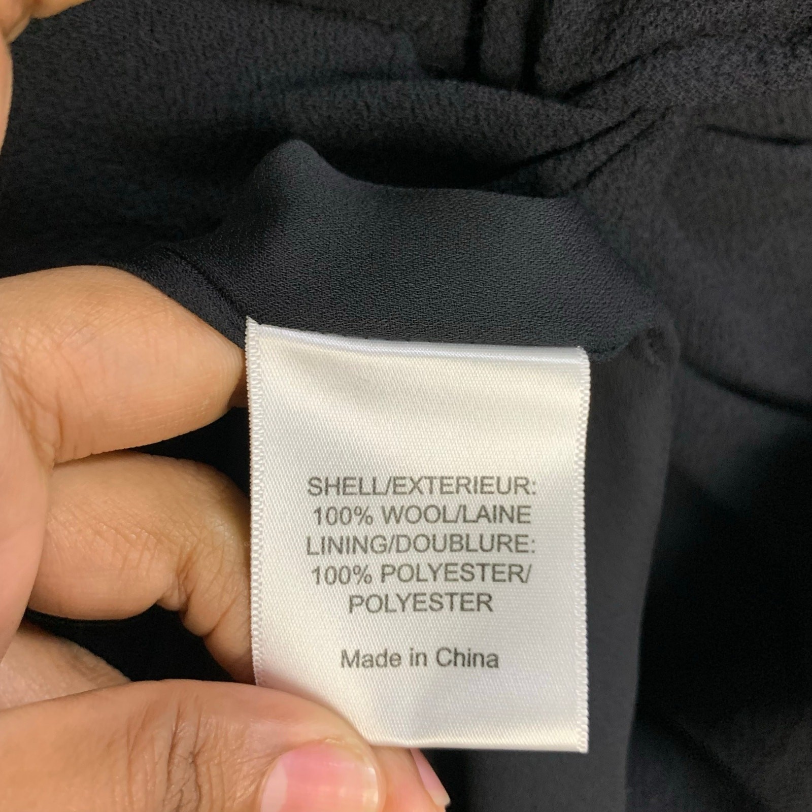 TORY BURCH 'Patrice' 100% Wool Crepe DRESS SIZE 2 BLACK