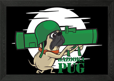 Mops Geschenk gerahmtes Wandbild Poster Leinwanddruck Bild