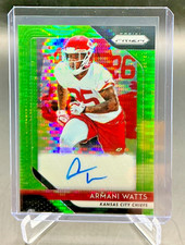 2018 Panini Prizm ARMANI WATTS Neon Green Pulsar Prizm Chiefs