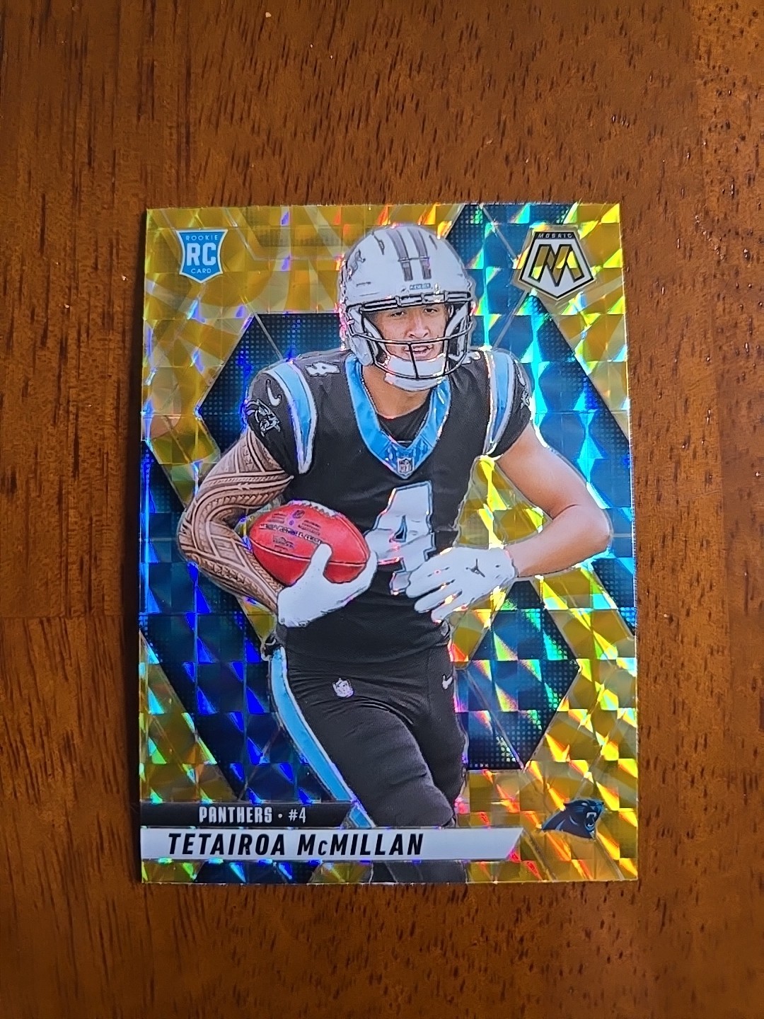 2025 Panini Mosaic Tetairoa McMillan #309 Yellow Reactive Mosiac RC
