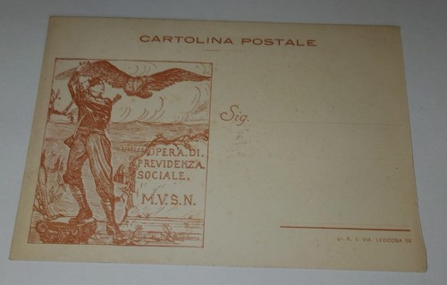 CM05 CARTOLINA MVSN OPERA DI PREVIDENZA SOCIALE