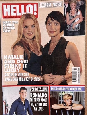 Hello! Magazine Sept 18 2007 Geri Halliwell Joan Collins Christiano Ronaldo