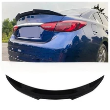 Spoiler for 2017-22 Infiniti Q60 Gloss Black PSM Style High Kick Duckbill Trunk