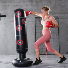 155CM Free Punch Bag Standing Inflatable Boxing Kick MMA Training Kids Adults UK