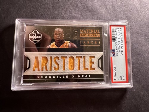 2015-16 Limited Monikers Shaquille O'Neal Patch /99 PSA 5 - Lakers MVP HOF