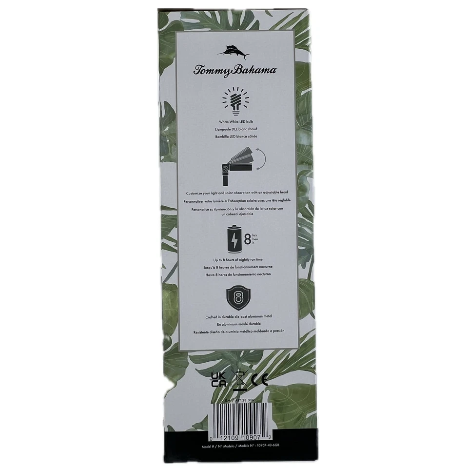 TOMMY BAHAMA SOLAR LED PATH LIGHT (PACK OF 6) - BLACK - Image 2 of 4