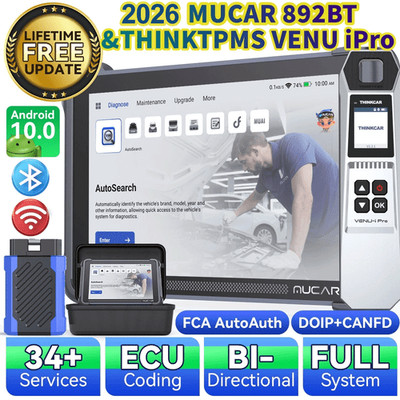 MUCAR E.CU Coding 892BT OBD2 Scanner AI Diagnostic Scan TPMS Tool Bidirectional 
