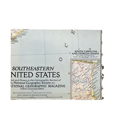 National Geographic Map Of South Eastern United States, February 1947