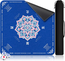 Mahjong Mat for Table 31.5"x31.5" Rubber American Mahjong Mat with Rules, Non Sl