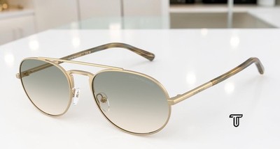 EMPORIO ARMANI EA2171 30022C Mt Pale Gold Brown Grad Green 57mm Men's Sunglasses