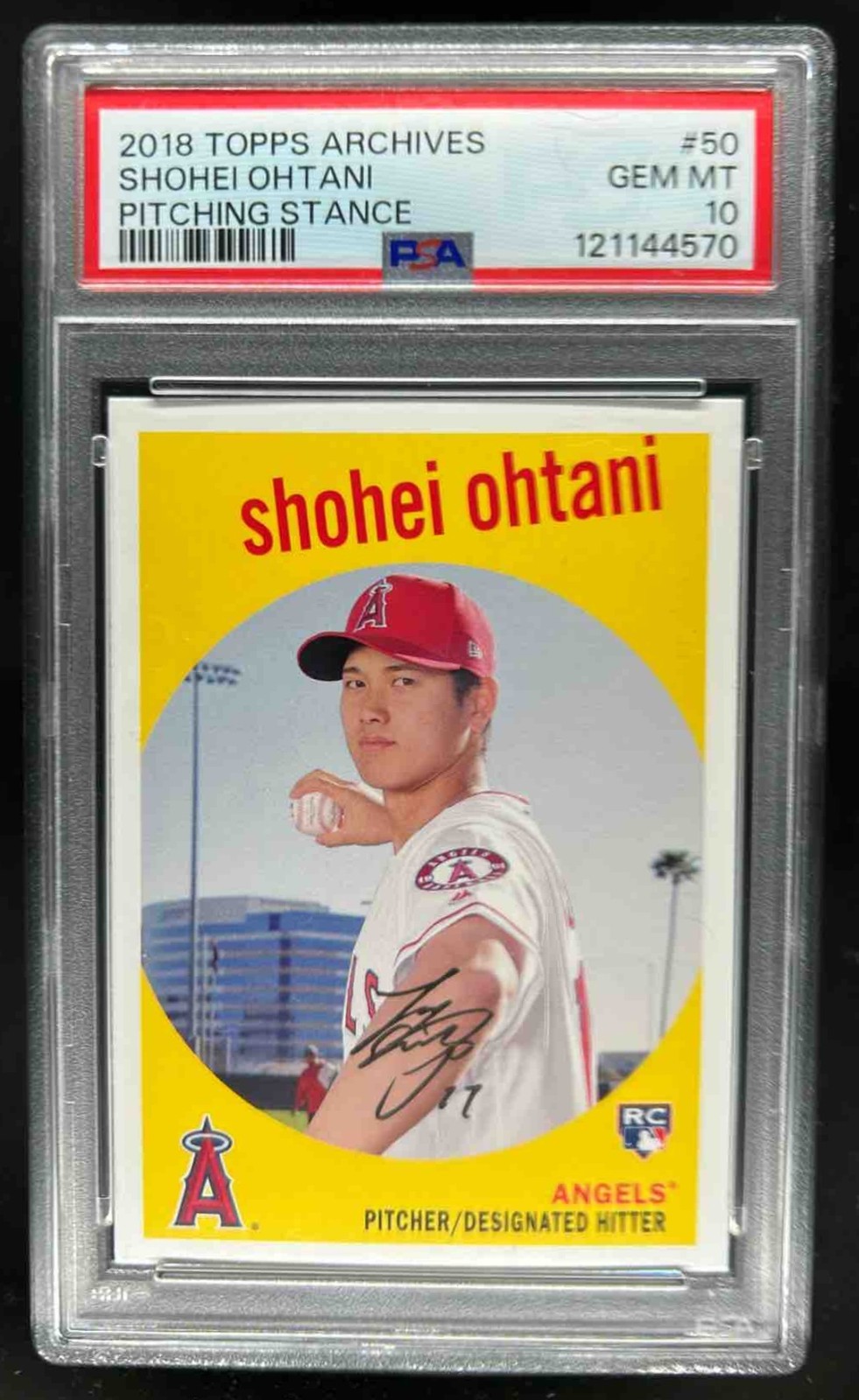 2018 Topps Archives Shohei Ohtani RC Rookie #50 Angels PSA 10