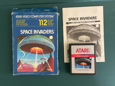 Atari 2600 Space Invaders Silver 1987 CIB w/blue box & docs NTSC tested