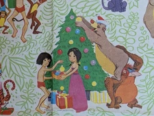 Vintage 1966 Walt Disney Productions The Jungle Book Wrapping Paper 30"x45" RARE