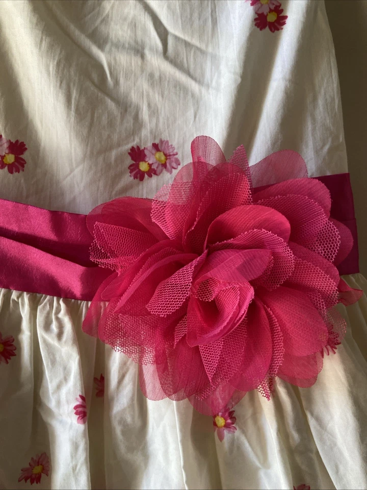 Kids Dream Girls White/Pink Mothers Day Spring/Summer Dress Size 7-8 USA Made - Image 4 of 4