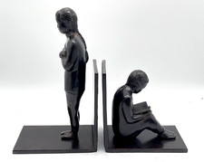 Schönes Buchstützen Paar aus Metall (Bronze oder Messing?) Höhe knapp 24cm