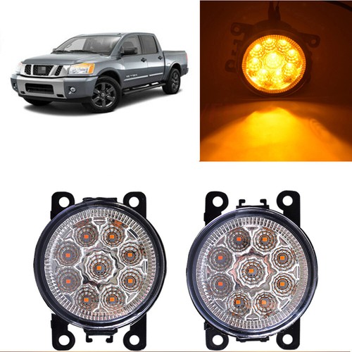 Golden Yellow H11 Fog Light Bulbs / Lamp Assemblies For Nissan Trucks & SUVs (Titan, Xterra, Frontier)