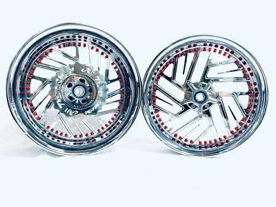 Reiです( * ॑꒳ ॑*) STOCK SIZE CHROME TWIST IT WHEELS W/ RED RIVETS 2012-2020 KAWASAKI