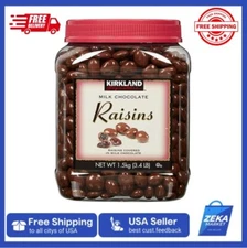 New Kirkland Milk Chocolate Raisins - Chocolate Covered Raisin Snack, 3.4lbs