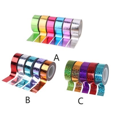Holographic Washi Masking Tape DIY Rainbow Arts Home Office Decor Vibrant