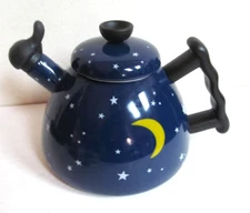 Kamenstein tea kettle Moon & stars Celestial- Glossy dark blue