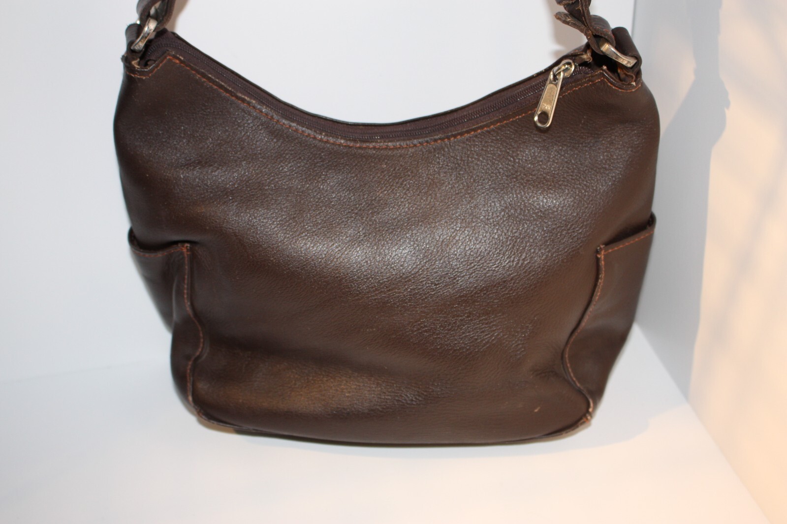 Vintage American West Hand Tooled Brown Leather Shoulder Bag Western Cowgirl Y2K image 5