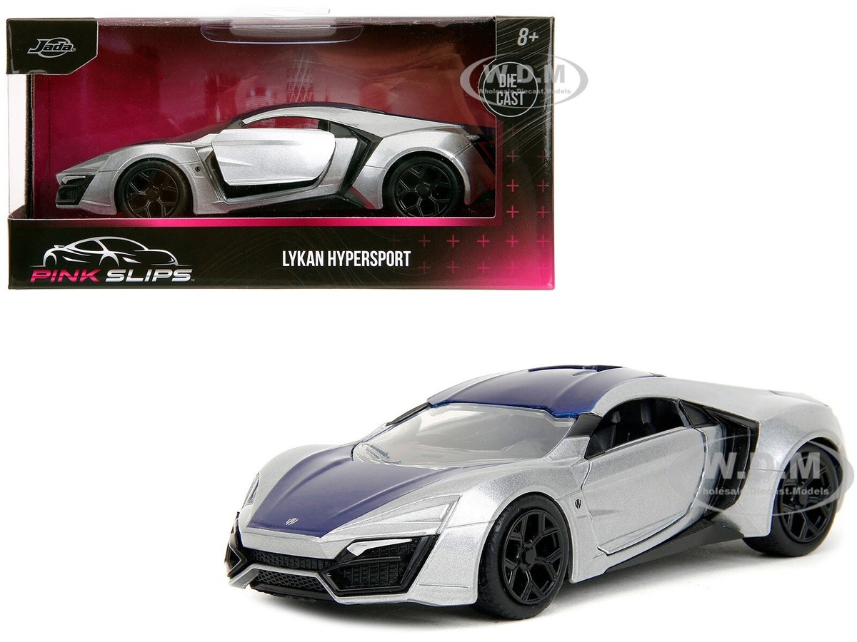LYKAN HYPERSPORT SILVER & PURPLE 1/32 DIECAST MODEL CAR BY JADA