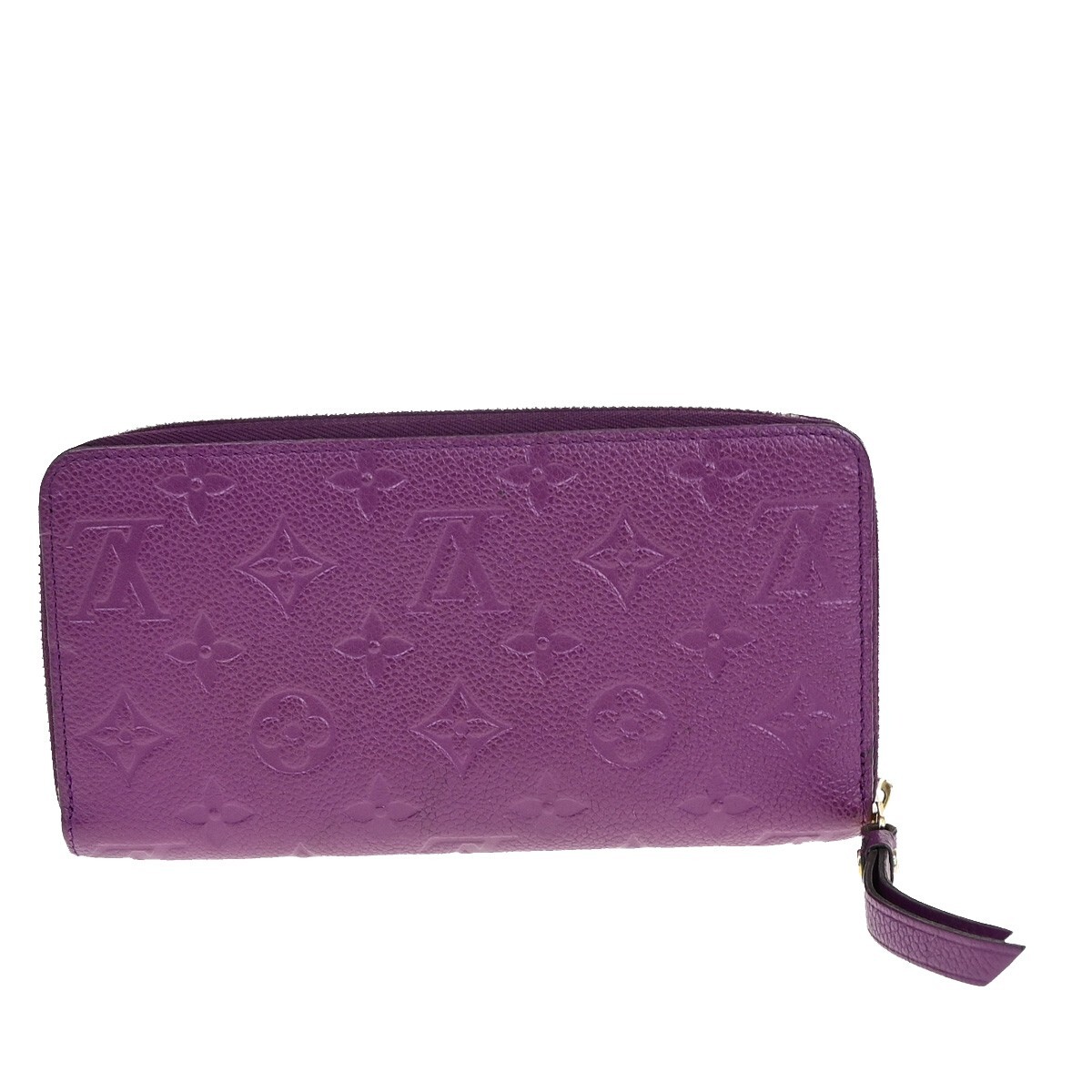 LOUIS VUITTON Zippy Wallet Monogram Empreinte Leather Purple