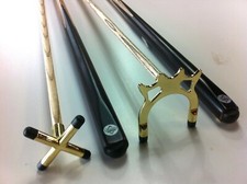 JUEGO DE REPOSACABEZAS Y ARAÑA ASH PRO POOL SNOOKER (DOS PIEZAS) ACCESORIOS DE LATÓN