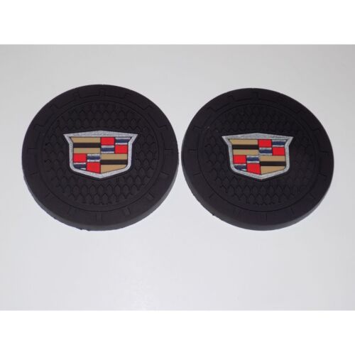 Cadillac Rubber Coasters - Car Cup Holder Insert ATS, XT6, Escalade, ETC - Picture 1 of 2