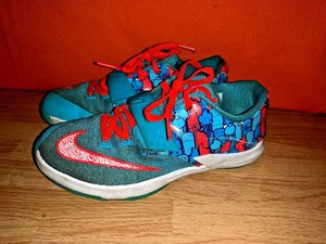 Nike Kd Vii Kevin Durant Ice Cream Sherbet Zebra Athletic Shoe Sz 3y 3 Sj17j15 Ebay