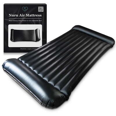 Nuru Inflatable Massage Air Mattress 223 x 122 x 15cm Black