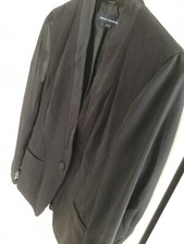 blazer French connection 40 schwarz krepp chiffon satin blogger  boho business