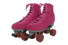 Womens RC Medallion Plus Pink/Purple Suede Roller Skates - Size 9