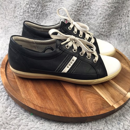Scarpe da golf Ecco donna EU 38/US 7 sneakers senza punte in pelle nera - Foto 1 di 16