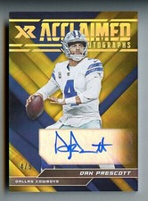 DAK PRESCOTT - 2019 XR ACCLAIMED AUTOGRAPHS GOLD S# 4/5 JSY# 