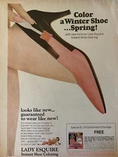 Lady Esquire, Shoe Coloring, Full Page Vintage Print Ad