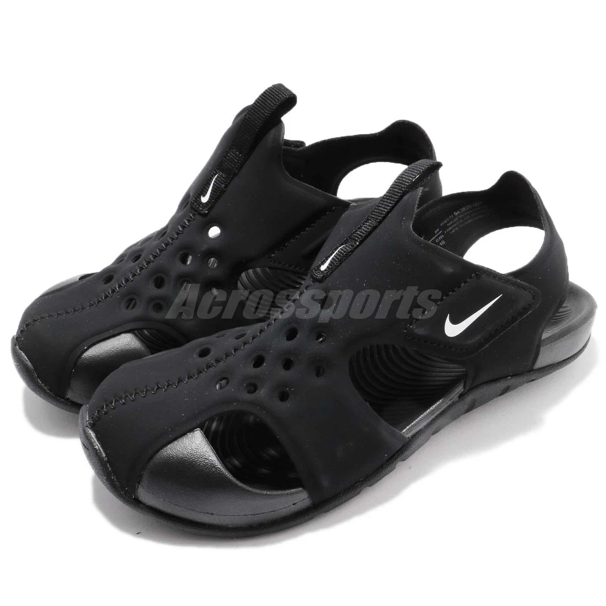 Nike Sunray Protect Black White Preschool Sandal Shoes Sneakers 943826-001 eBay