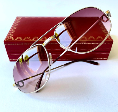 vintage CARTIER Romance Santos palladium titanium sunglasses LARGE 61*18 Vendome