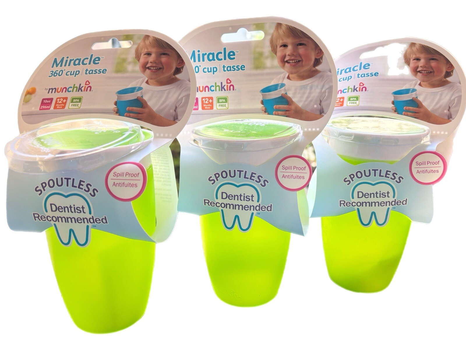 10 Oz. Spill Proof sippy cups - Set Of All THREE. Free Shipp