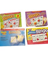 Lot of 4 Lakeshore Bingo Games Multiplication  Division