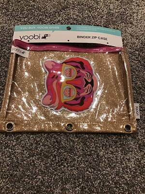 Yoobi Binder Zip Case School Supplies Lion Gold
