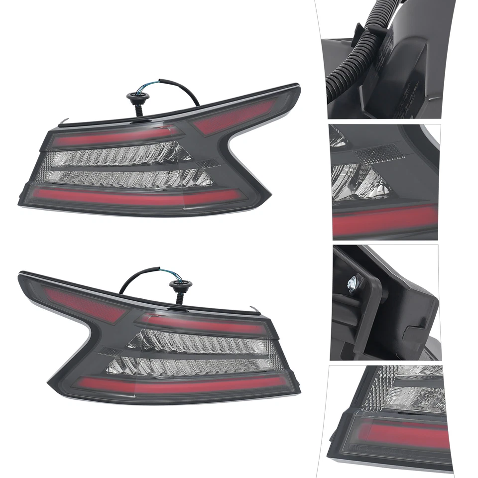 LED Tail Light Left Outer & Right Side Rear Lamp Fit For 2019-2021 Nissan Maxima Foto 2 de 4
