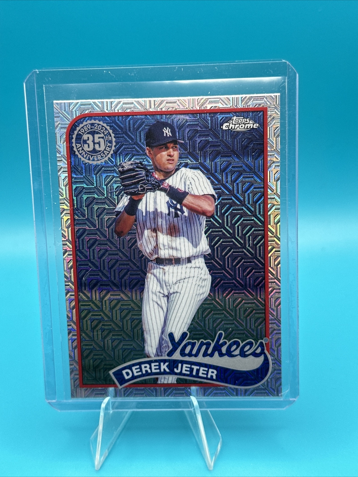 2024 Topps Series 2 Derek Jeter 89 Silver Pack Chrome Mojo #25 New York Yankees